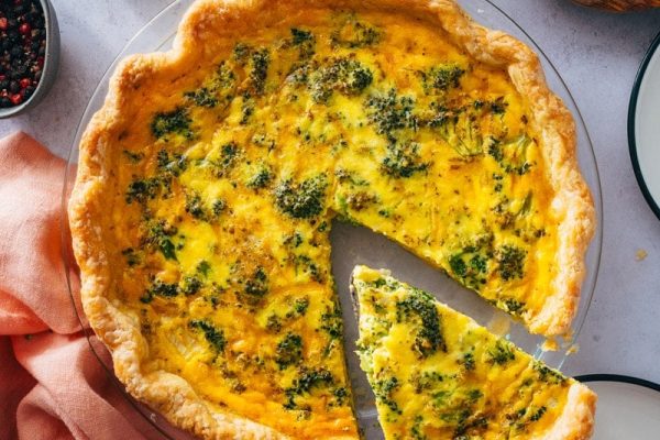 Broccoli Cheddar Quiche