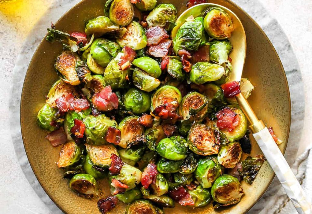 Roasted Brussels Sprouts with Bacon